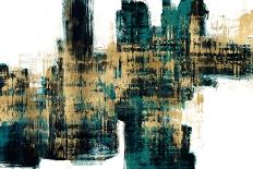 Infatuation Gold on Teal I-Alex Wise-Art Print