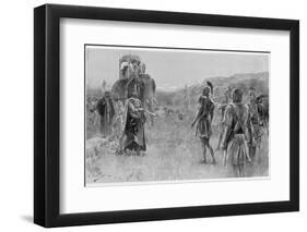 Alexander Accepts the Surrender of Porus King of the Pauravas-Andre Castaigne-Framed Photographic Print