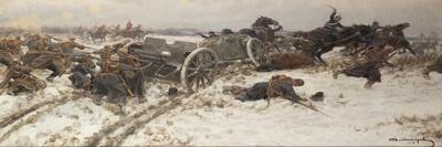 Military Skirmish, 1915-Alexander Alexeyevich Alexeyev-Stretched Canvas