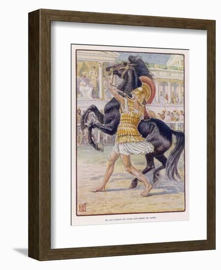 Alexander and Bucephalos-null-Framed Art Print