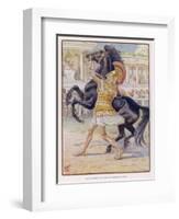 Alexander and Bucephalos-null-Framed Art Print