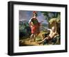 Alexander and Diogenes, 1818-Nicolas Andre Monsiau-Framed Giclee Print
