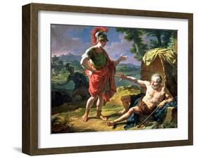 Alexander and Diogenes, 1818-Nicolas Andre Monsiau-Framed Giclee Print