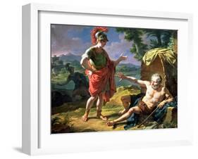 Alexander and Diogenes, 1818-Nicolas Andre Monsiau-Framed Giclee Print