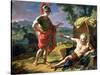 Alexander and Diogenes, 1818-Nicolas Andre Monsiau-Stretched Canvas