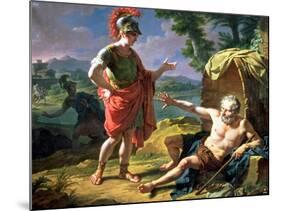 Alexander and Diogenes, 1818-Nicolas Andre Monsiau-Mounted Giclee Print