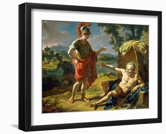 Alexander and Diogenes, 1818-Nicolas André Monsiau-Framed Giclee Print