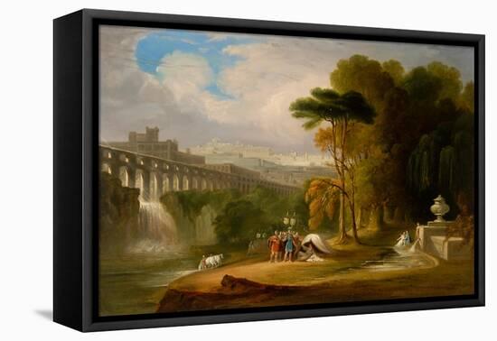 Alexander and Diogenes (Oil on Board)-John Martin-Framed Stretched Canvas