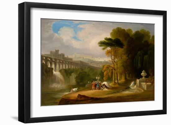 Alexander and Diogenes (Oil on Board)-John Martin-Framed Giclee Print
