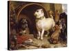 Alexander and Diogenes-Edwin Henry Landseer-Stretched Canvas