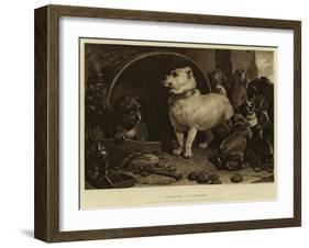 Alexander and Diogenes-Edwin Landseer-Framed Giclee Print