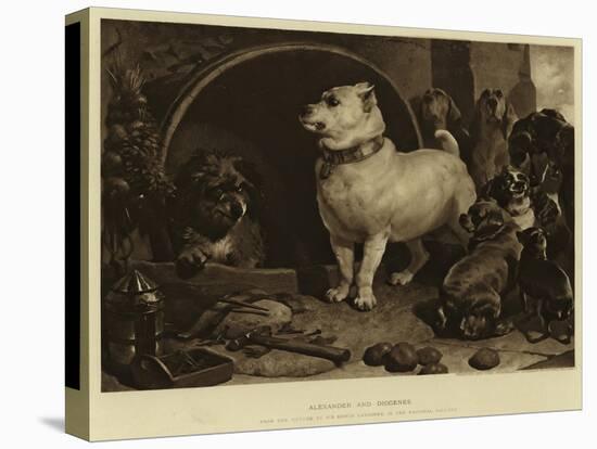 Alexander and Diogenes-Edwin Landseer-Stretched Canvas