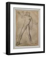 Alexander and legs study. Around 1859-1861. Black ink and graphite on paper-Edgar Degas-Framed Giclee Print