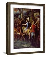Alexander and Porus at the Battle of Hydaspes, c.1673-Charles Le Brun-Framed Giclee Print