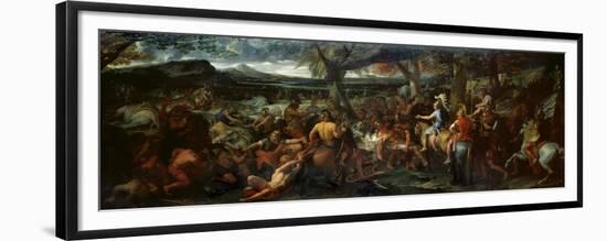 Alexander and Porus, at the Battle of Hydaspes, circa 1673-Charles Le Brun-Framed Giclee Print