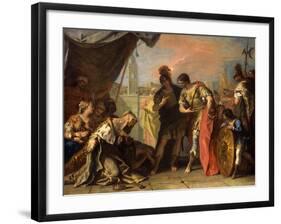 Alexander and the Family of Darius, c.1708-1710-Sebastiano Ricci-Framed Giclee Print