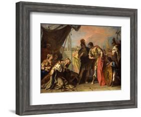 Alexander and the Family of Darius, c.1708-1710-Sebastiano Ricci-Framed Giclee Print