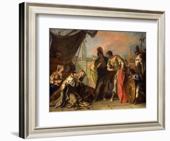 Alexander and the Family of Darius, c.1708-1710-Sebastiano Ricci-Framed Giclee Print