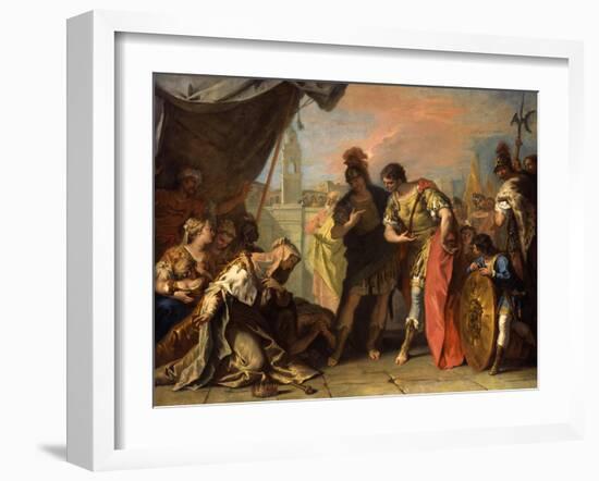 Alexander and the Family of Darius, c.1708-1710-Sebastiano Ricci-Framed Giclee Print