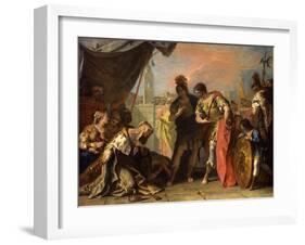 Alexander and the Family of Darius, c.1708-1710-Sebastiano Ricci-Framed Giclee Print