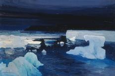 Polar Bear Hunting in the Moonlight, 1899-Alexander Borisov-Framed Stretched Canvas