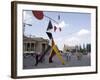 Alexander Calder's Mobile Statue, and People on Konigstrasse, (King Street), Stuttgart-Yadid Levy-Framed Photographic Print