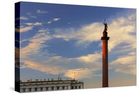 Alexander Column in Palace Square.-Jon Hicks-Stretched Canvas