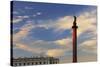 Alexander Column in Palace Square.-Jon Hicks-Stretched Canvas