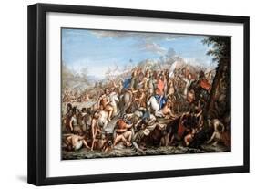 Alexander Crossing the River Granicus-Charles Le Brun-Framed Giclee Print