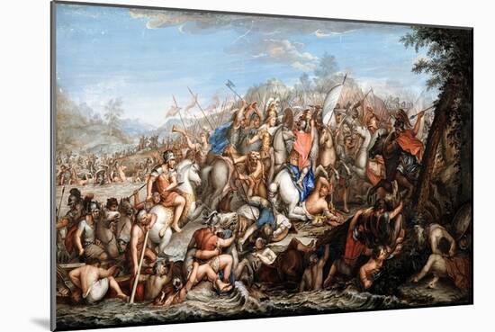 Alexander Crossing the River Granicus-Charles Le Brun-Mounted Giclee Print