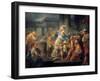 Alexander Cuts the Gordian Knot, Late 18th/Early 19th Century-Jean Simon Berthelemy-Framed Giclee Print