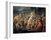 Alexander Cuts the Gordian Knot, Late 18th/Early 19th Century-Jean Simon Berthelemy-Framed Giclee Print
