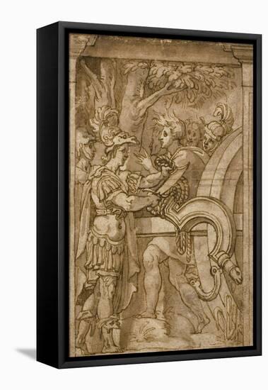 Alexander Cutting the Gordian Knot-null-Framed Stretched Canvas
