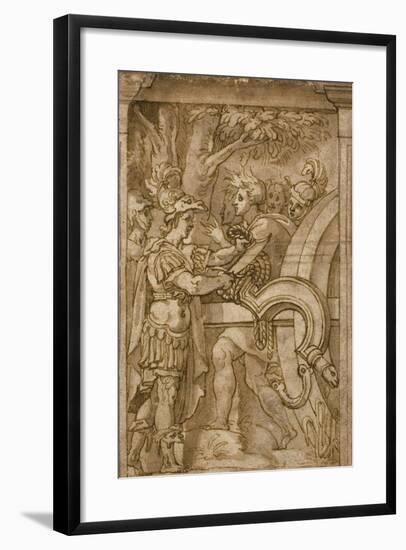 Alexander Cutting the Gordian Knot-null-Framed Giclee Print