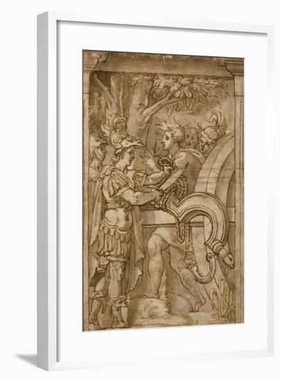 Alexander Cutting the Gordian Knot-null-Framed Giclee Print