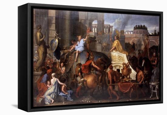 Alexander Entering Babylon (The Triumph of Alexander the Grea)-Charles Le Brun-Framed Stretched Canvas