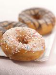 Doughnuts with Sugar Pearls and with Chocolate Icing-Alexander Feig-Photographic Print