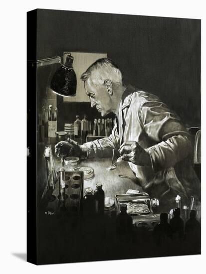 Alexander Fleming and the Discovery of Penicillin-Neville Dear-Stretched Canvas
