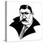 Alexander Glazunov, b/w caricature, 2010 by Neale Osborne-Neale Osborne-Stretched Canvas