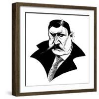 Alexander Glazunov, b/w caricature, 2010 by Neale Osborne-Neale Osborne-Framed Giclee Print