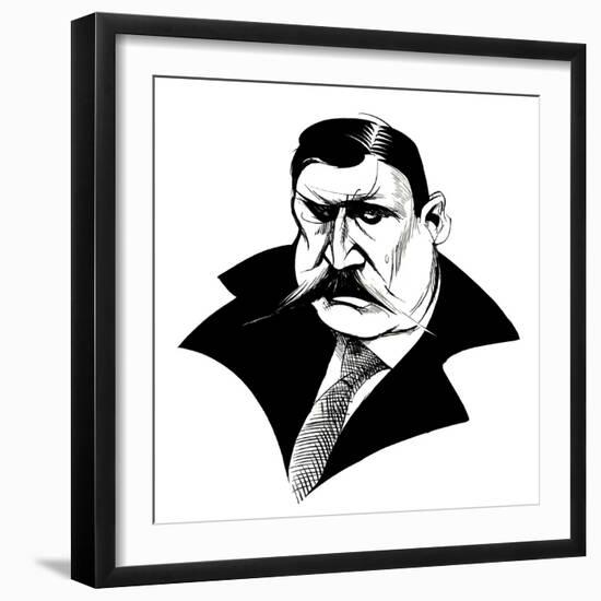 Alexander Glazunov, b/w caricature, 2010 by Neale Osborne-Neale Osborne-Framed Giclee Print