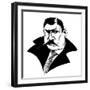 Alexander Glazunov, b/w caricature, 2010 by Neale Osborne-Neale Osborne-Framed Giclee Print