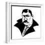 Alexander Glazunov, b/w caricature, 2010 by Neale Osborne-Neale Osborne-Framed Giclee Print