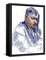 Alexander GLAZUNOV by Serov-Valentin Aleksandrovich Serov-Framed Stretched Canvas