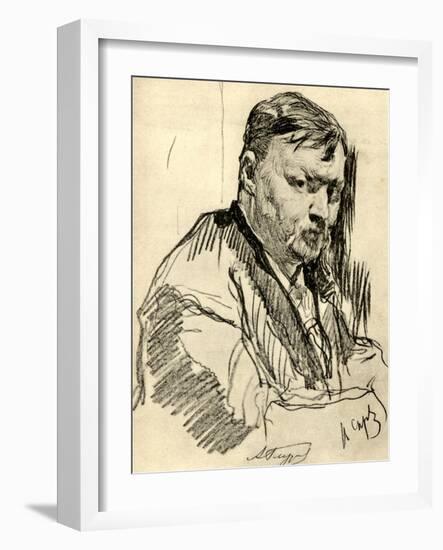 Alexander GLAZUNOV by Serov-Valentin Aleksandrovich Serov-Framed Giclee Print