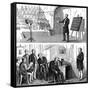 Alexander Graham Bell (1847-192), Scottish-Born American Inventor, 1877-null-Framed Stretched Canvas