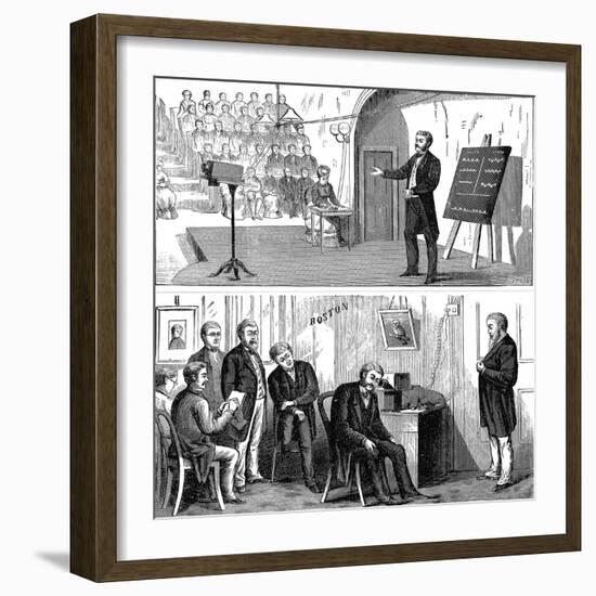 Alexander Graham Bell (1847-192), Scottish-Born American Inventor, 1877-null-Framed Giclee Print