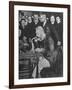 Alexander Graham Bell Inaugurating the New York Chicago Telephone Line While Others Look On-null-Framed Premium Photographic Print