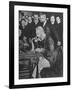 Alexander Graham Bell Inaugurating the New York Chicago Telephone Line While Others Look On-null-Framed Premium Photographic Print