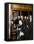 Alexander Graham Bell Making Telephone Call-Stefano Bianchetti-Framed Stretched Canvas